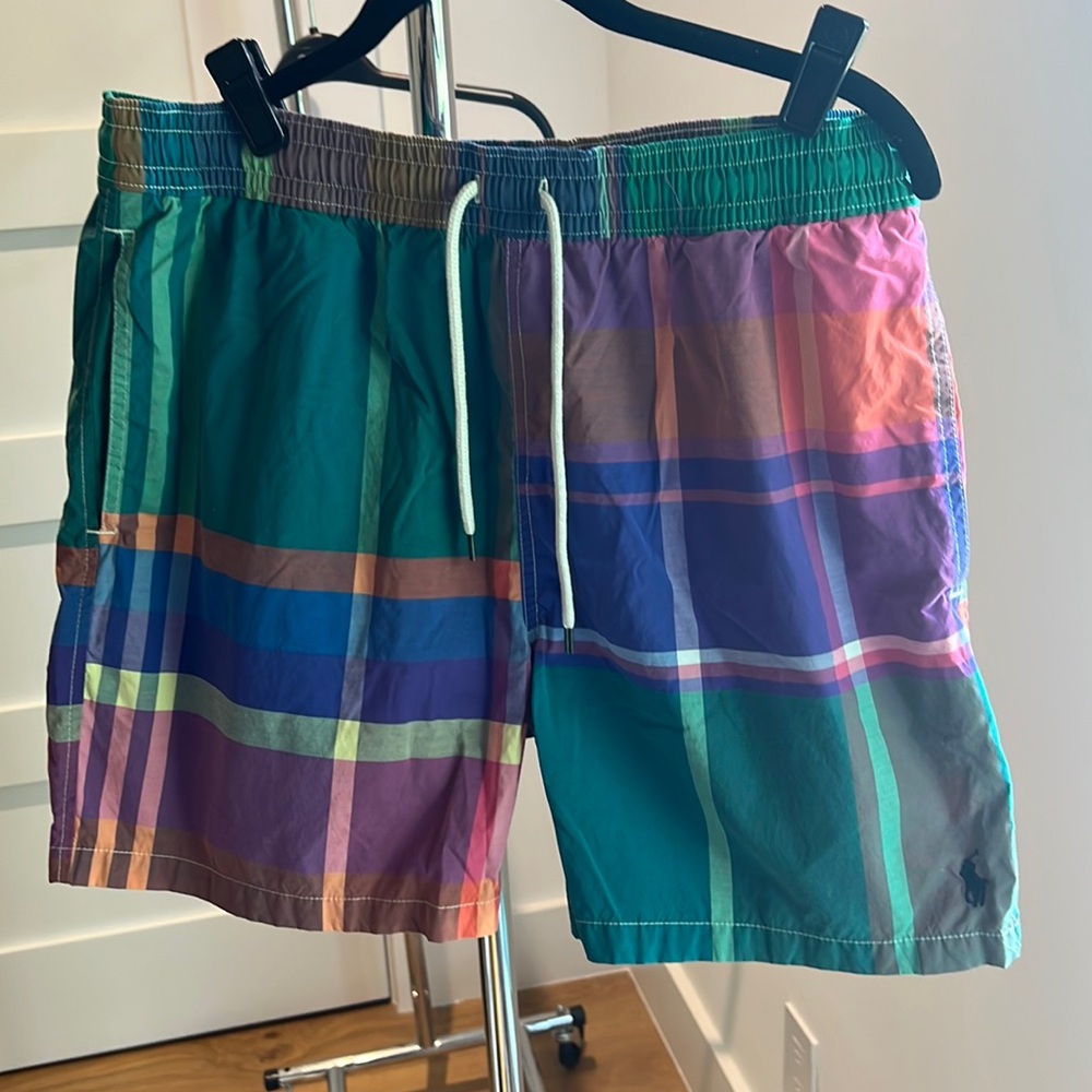 Plaid swim trunks Men’s size L by Polo Ralph Lauren